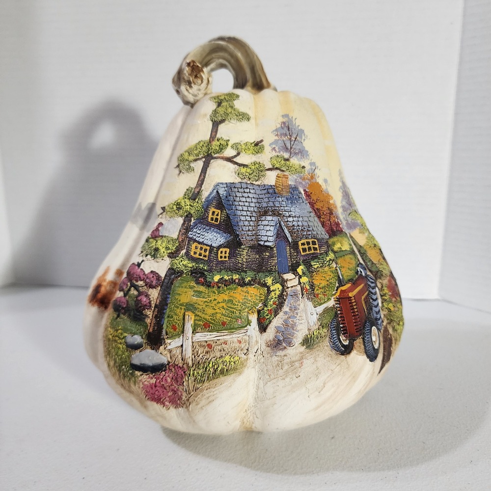 Hobby Lobby Fall 2013 Painted Pumpkin Gourd Cottage Farmhouse Decor 5029038